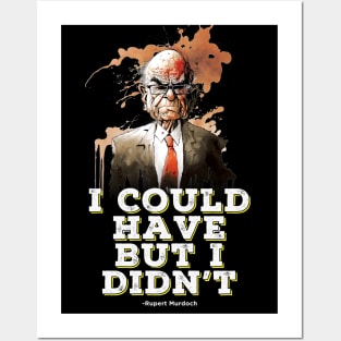 Rupert Murdoch Fake News No. 1 on a Dark Background Posters and Art